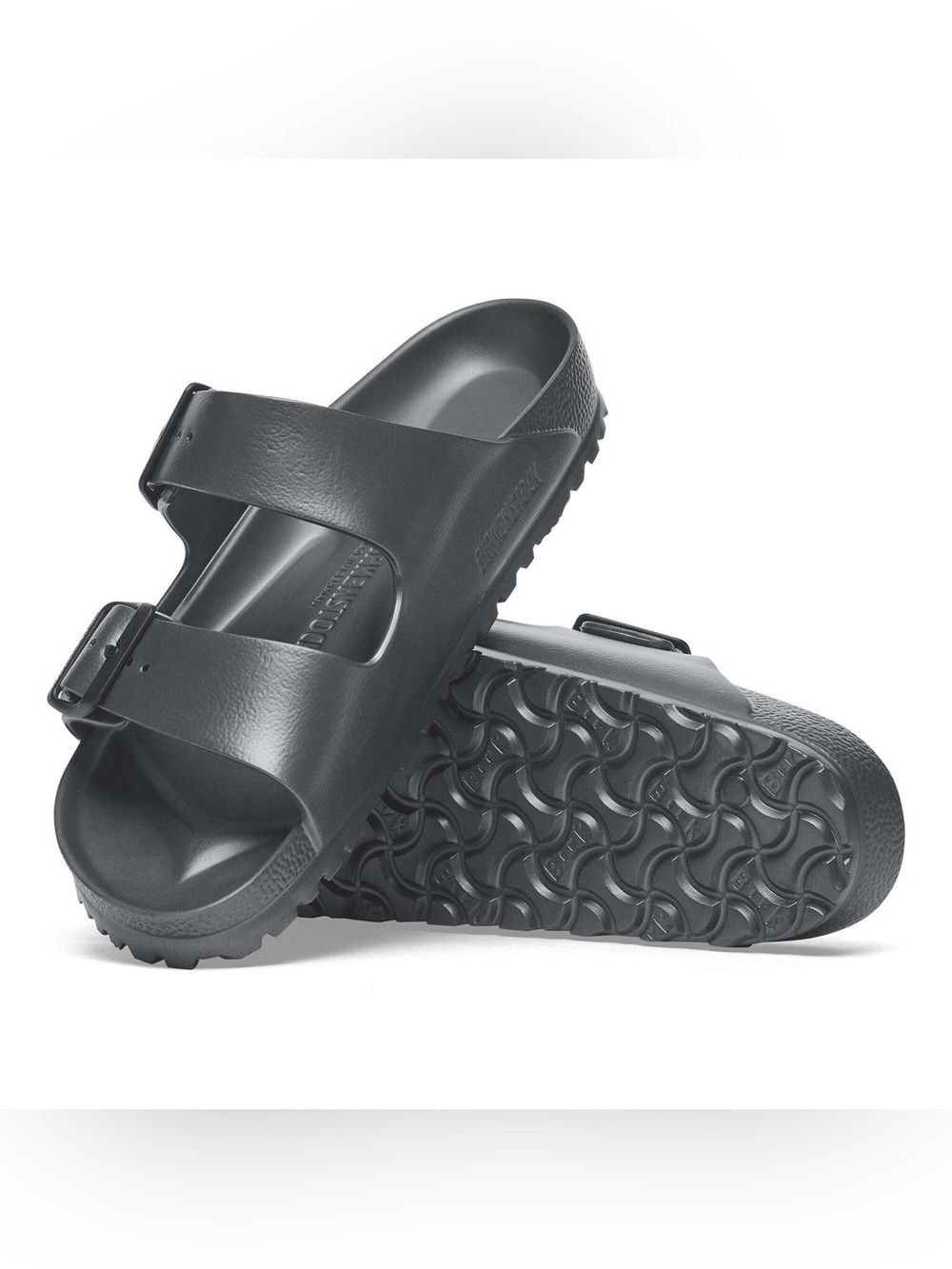 Birkenstock Arizona Essentials Sandal Metallic Anthracite Men’s 7 / Women’s 9